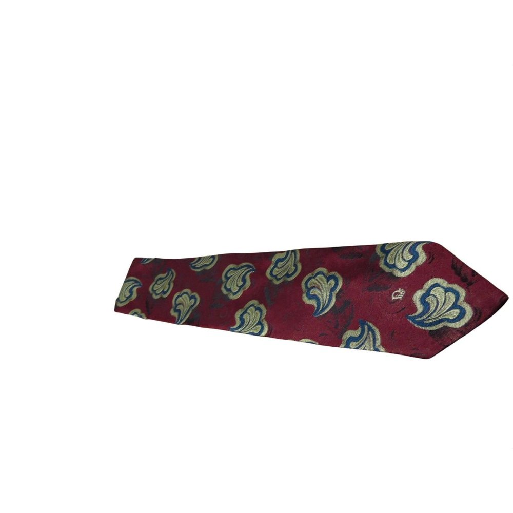 Christian Dior Monsieur Men's Neck Tie Red Paisley Pattern
